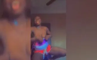 Ijeoma Flashing Her Tits In Short Leak Video