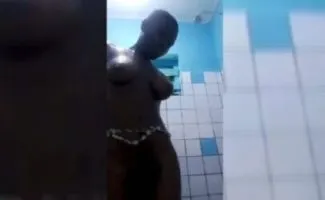 Joy Kwanu Bathing On Camera
